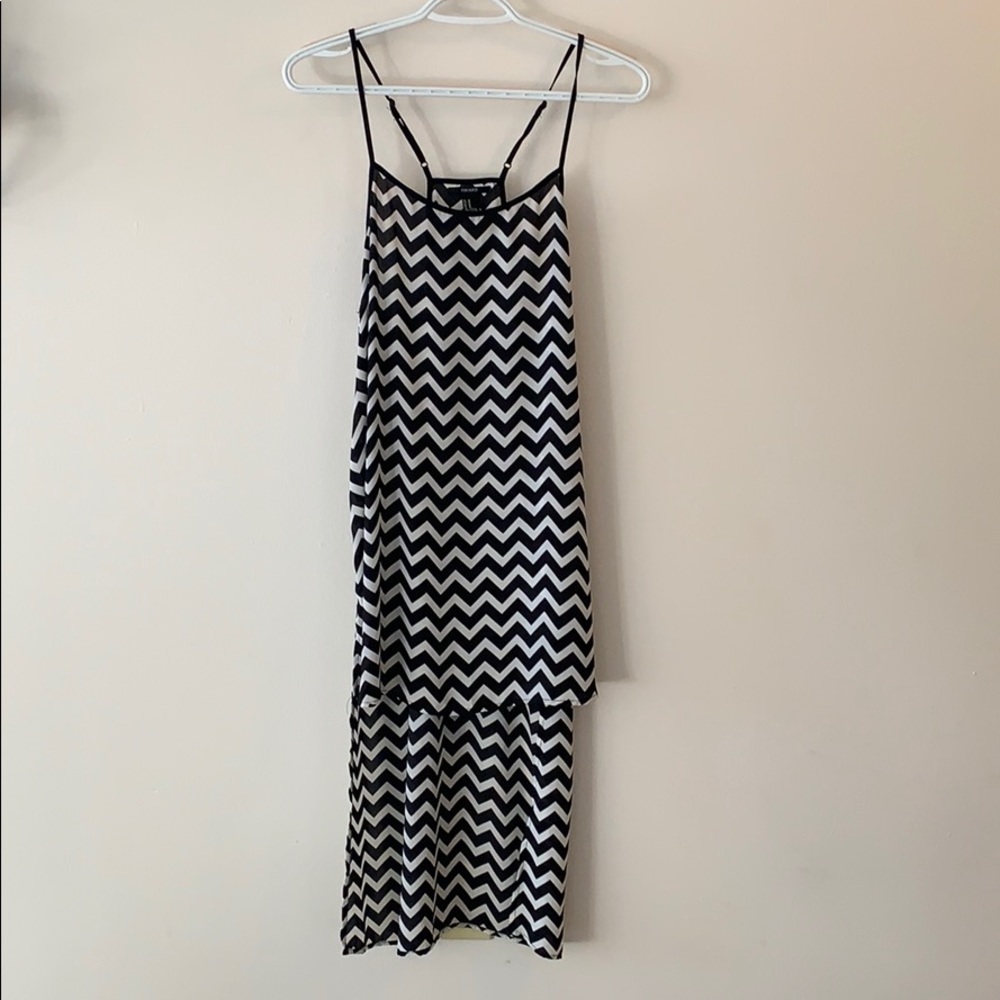 Chevron high low summer dress